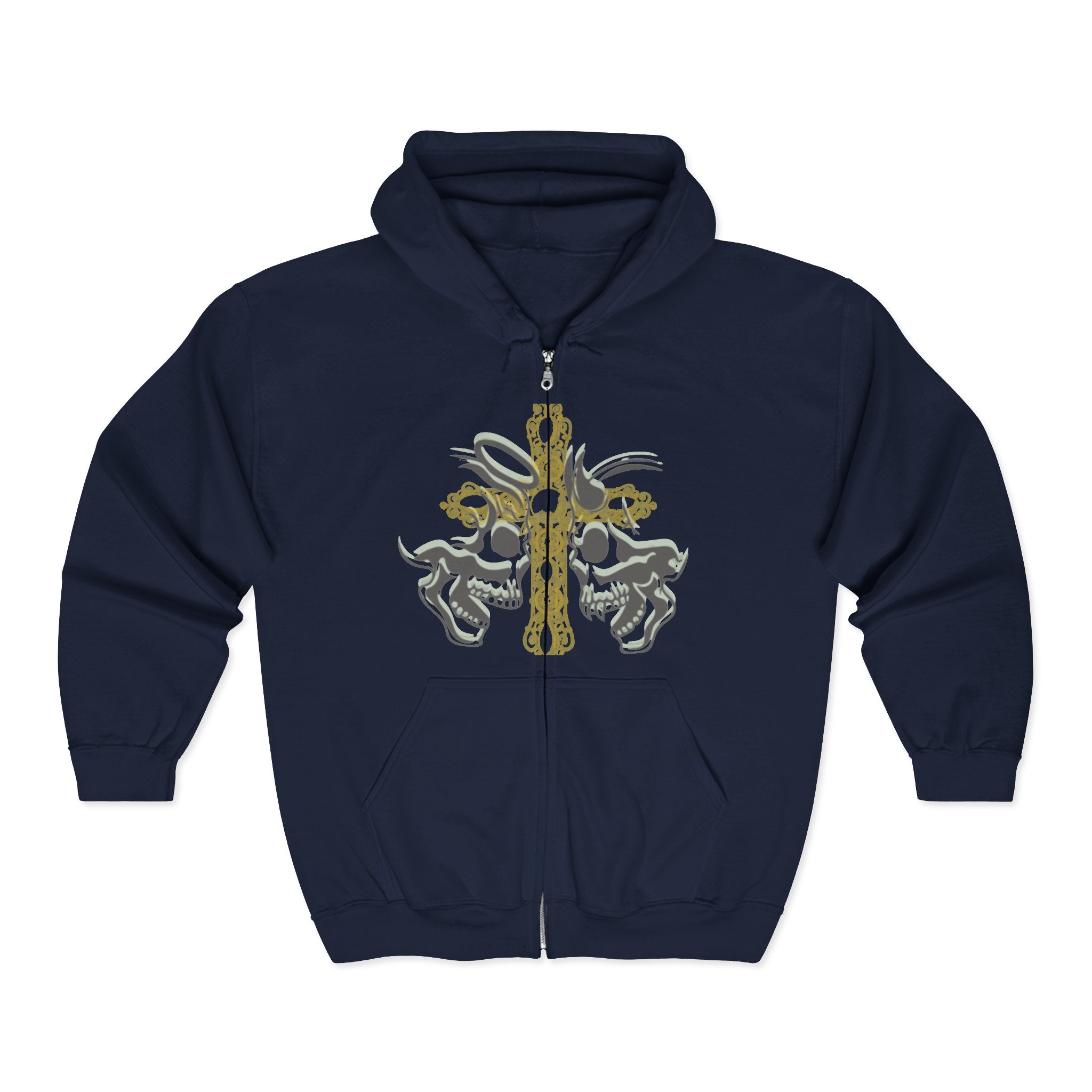 Faith Against Chaos Zip Hoodie — "Your Enemies Will Always Watch, But Your Faith Is Bolder"