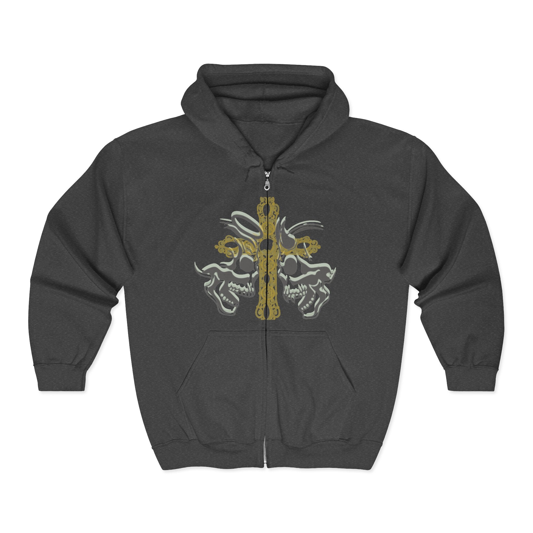 Faith Against Chaos Zip Hoodie — "Your Enemies Will Always Watch, But Your Faith Is Bolder"