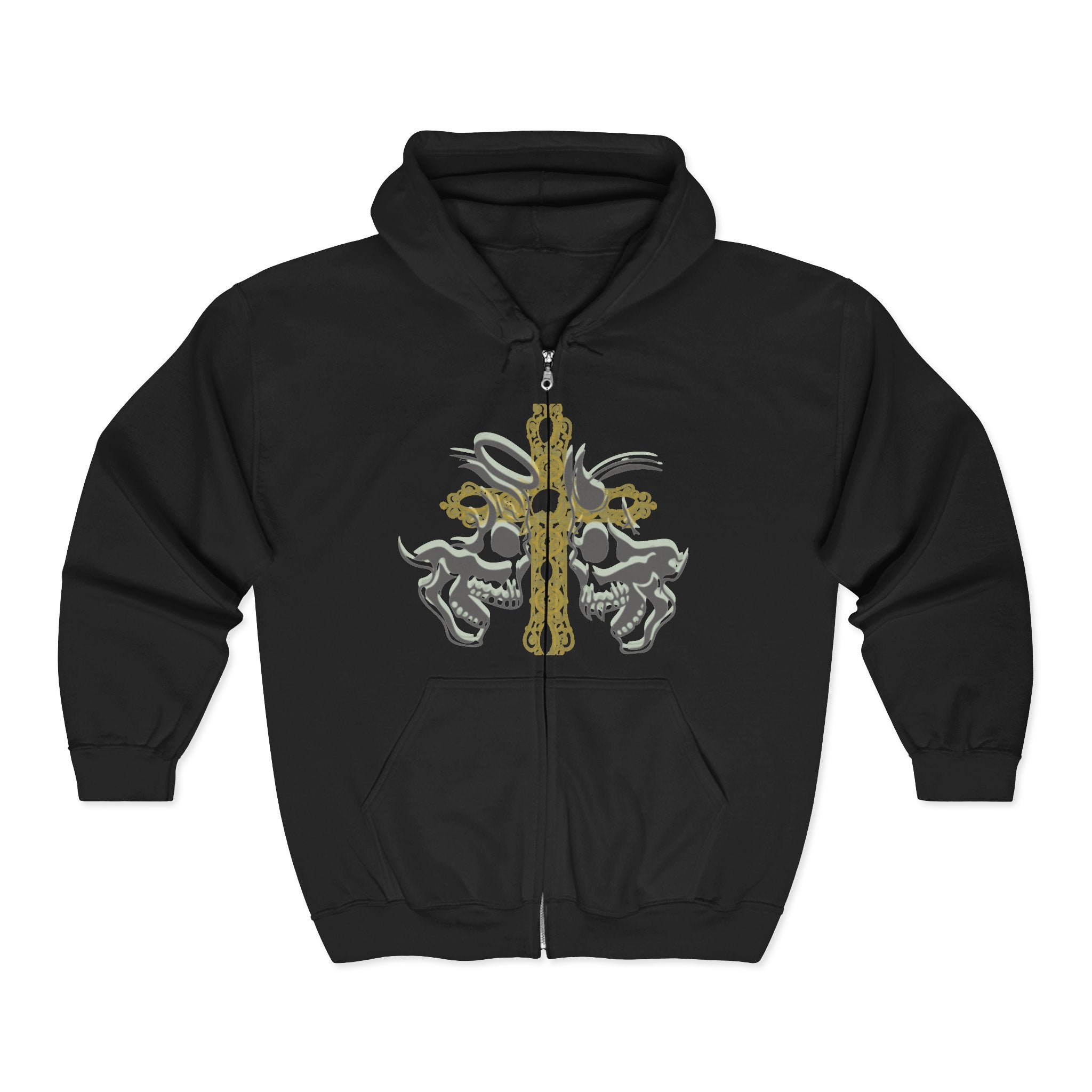 Faith Against Chaos Zip Hoodie — "Your Enemies Will Always Watch, But Your Faith Is Bolder"