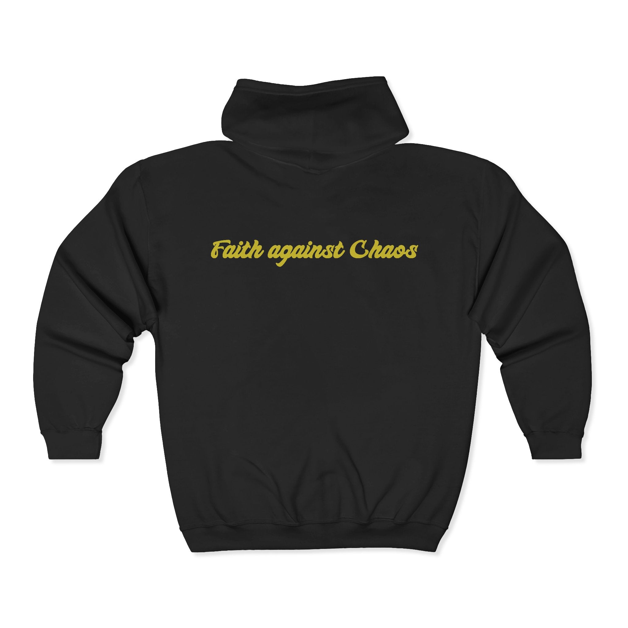 Faith Against Chaos Zip Hoodie — "Your Enemies Will Always Watch, But Your Faith Is Bolder"
